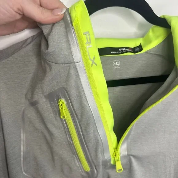 RLX Ralph Lauren Performance Tech Half Zip Pullover Grey Medium (w1) - Picture 8 of 11